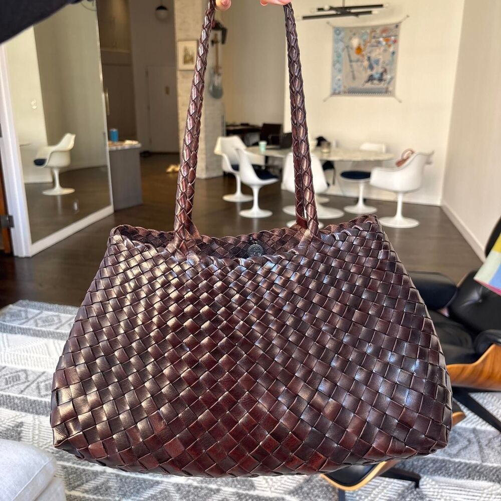 Authentic Dragon Diffusion Santa Croce Big bag in Dark Brown